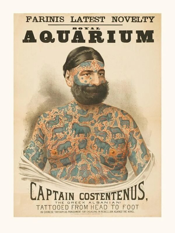 Captain Costentenus - Farini's Royal Aquarium