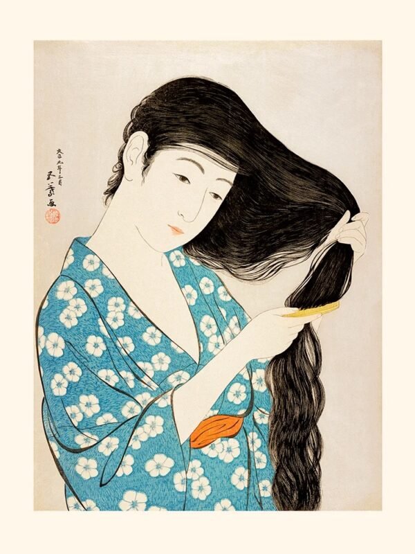 Woman Combing Her Hair (Goyo Hashiguchi)